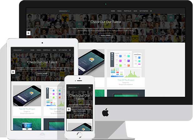 desktop, tablet and phone